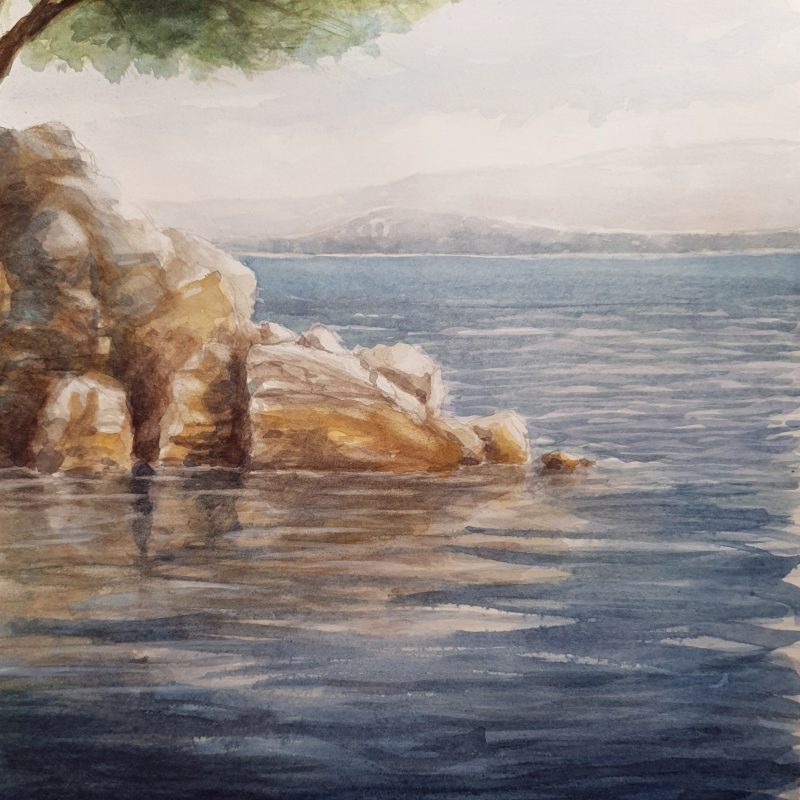 acquerello su carta da disegno